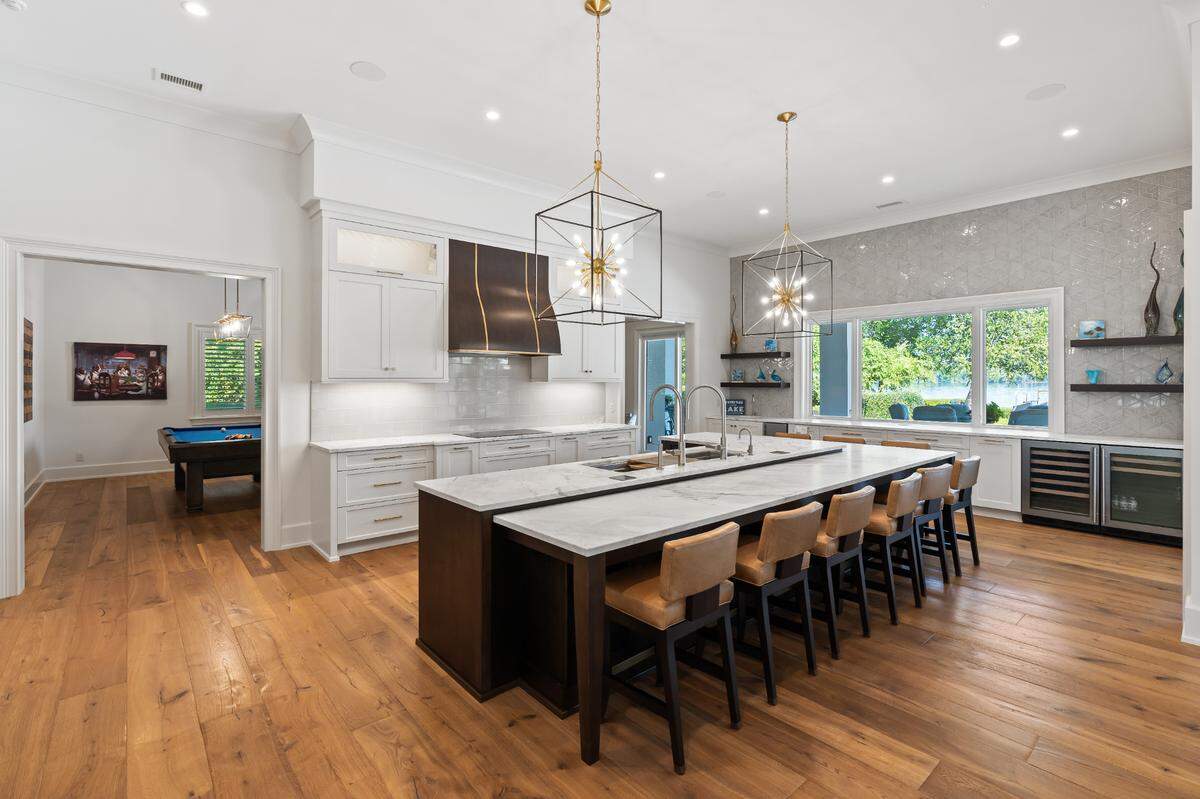 A view of the kitchen at a $2.89 million home for sale on Lake Murray.