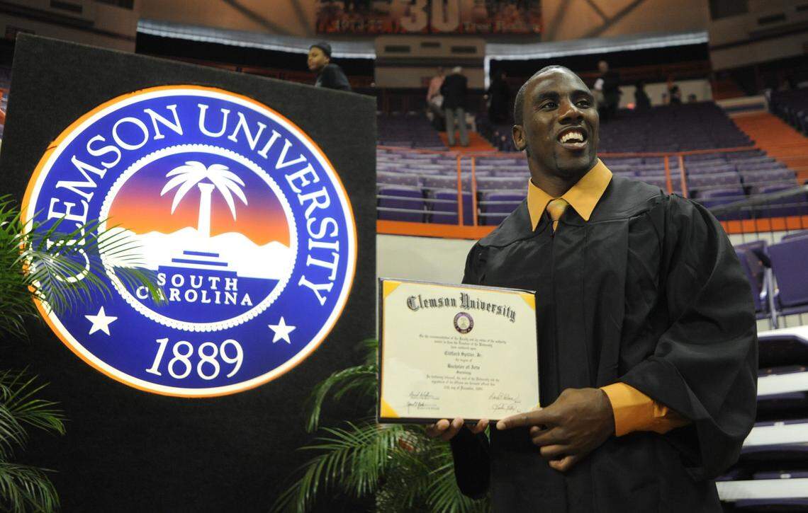 On Dec. 17, 2009: Clemson’s C.J. Spiller graduates from college.