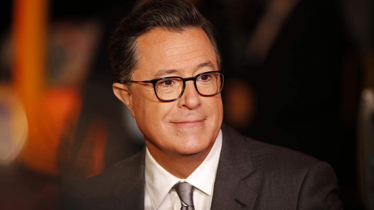 Emmy Awards telecast host Stephen Colbert during the official Red Carpet Rollout for the 69th Emmy Awards, at the Microsoft Theater in Los Angeles on Sept. 12, 2017 (Al Seib/Los Angeles Times/TNS)