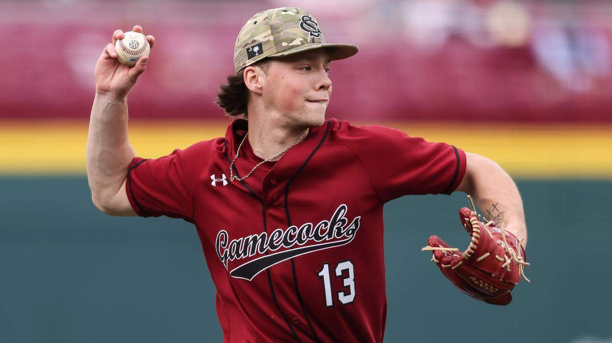 South Carolina pitcher Amp Phillips (13) 