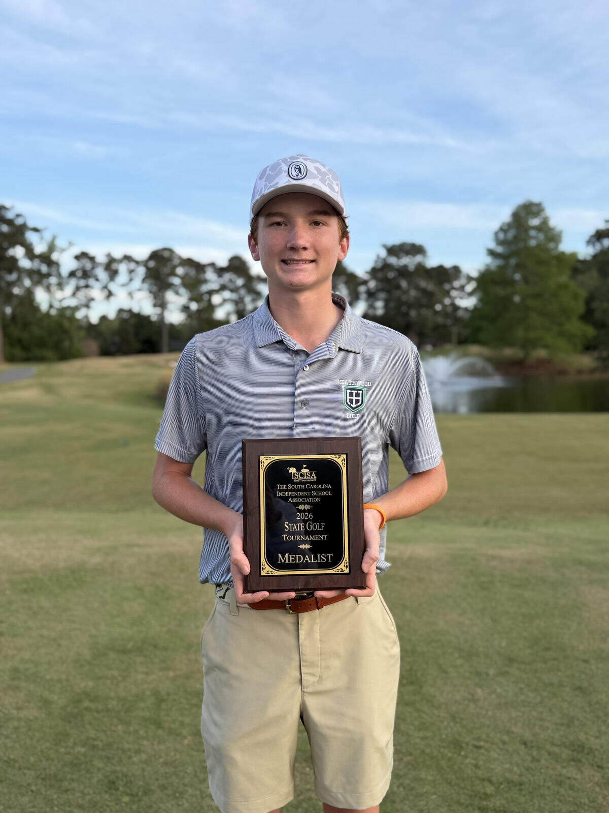 Heathwood Hall’s Connor Wolfe won the 2026 SCISA Class 4A boys golf championship on April 28, 2026, at the Hackler Course in Conway, SC.
