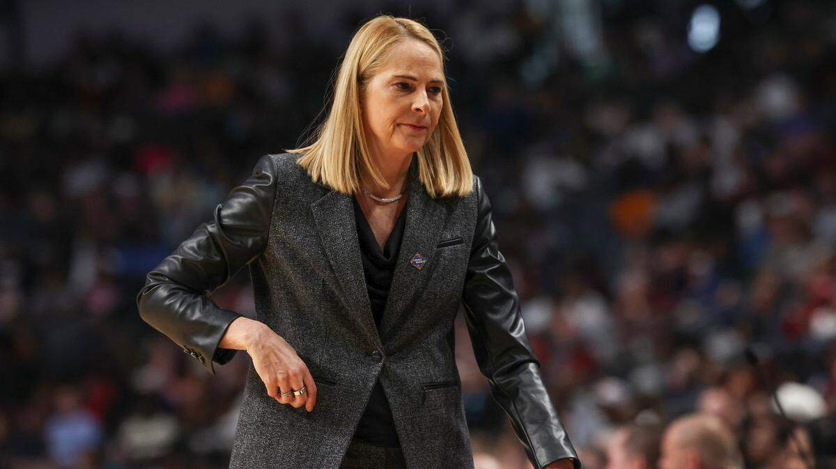 Maryland Terrapins head coach Brenda Frese walks the sidelines during Friday’s loss to South Carolina in the NCAA Tournament.