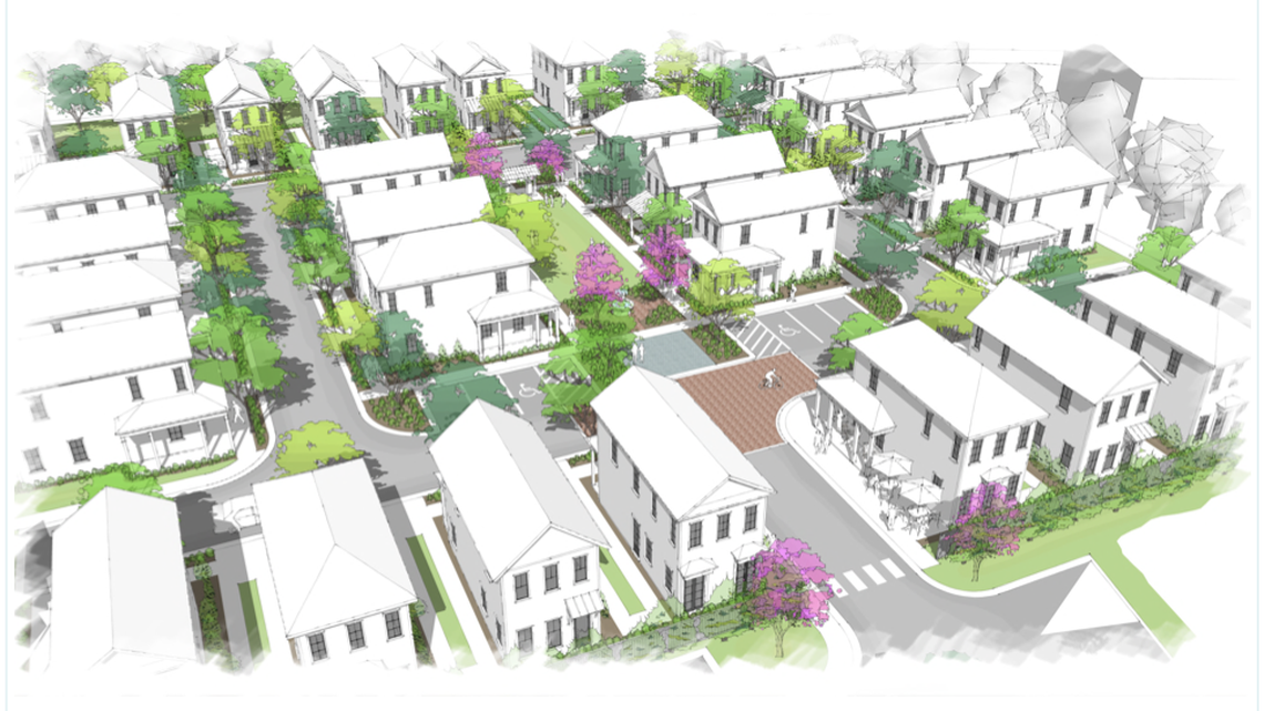 Artistic renderings of a townhome project that Revival LLC is planning to build in the Town of Lexington.