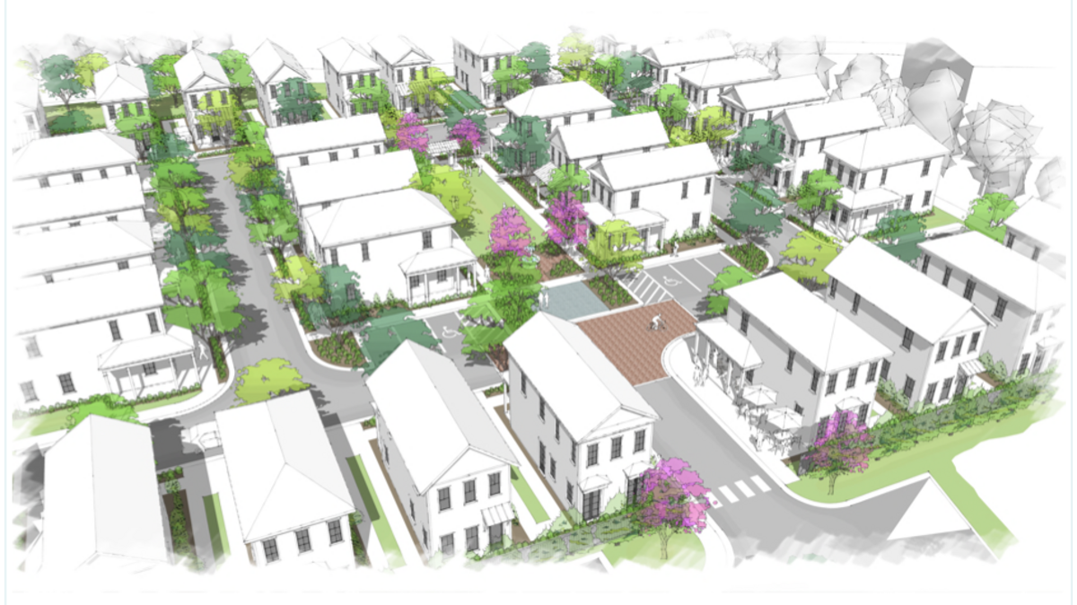 Artistic renderings of a townhome project that Revival LLC is planning to build in the Town of Lexington.