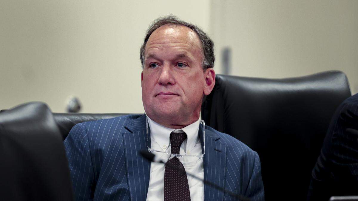 State Rep. Bruce Bannister, R-Greenville, chairman of the House Ways and Means Committee, listens to discussion during a subcommittee meeting Tuesday, April 14, 2026.