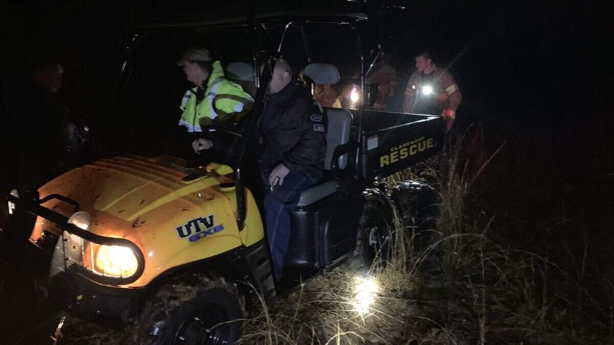Rescuers had to cut through thick, overgrown vegetation to reach a missing woman behind a Walmart.