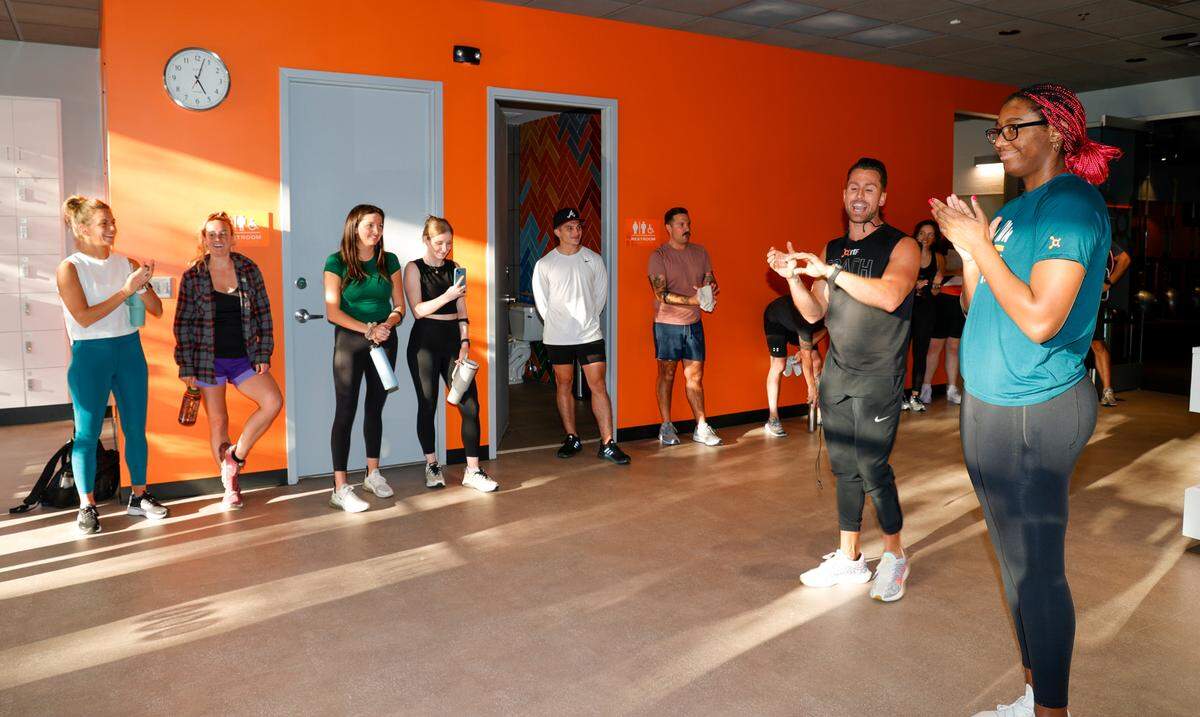Gamecocks women’s basketball star Aliyah Boston is welcomed at Orangetheory Fitness in Columbia. Boston was offered a NIL deal with the company as part of being awarded Most Outstanding Player (MOP) of the Division 1 NCAA women’s basketball National Championship game in 2022.