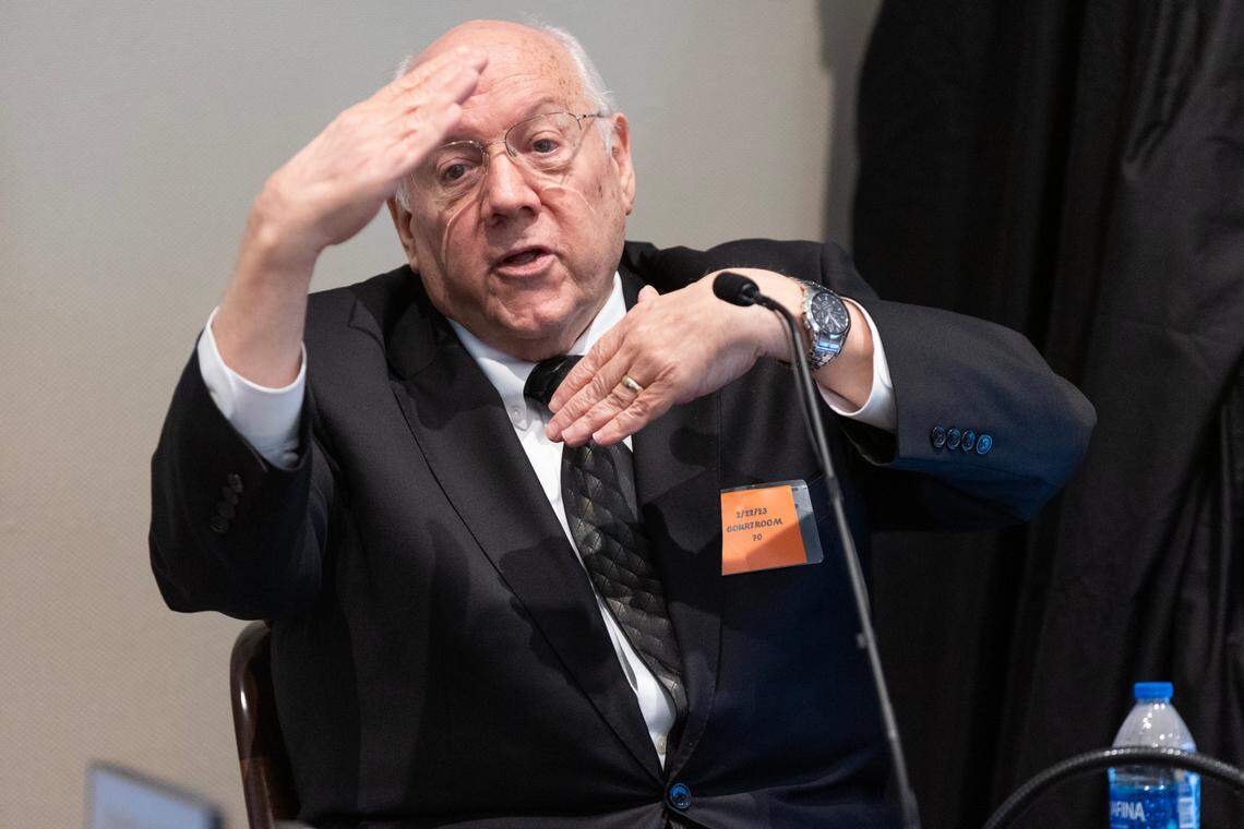 Kenneth Zerci, a crime scene analyst, testifies during Alex Murdaugh’s trial for murder at the Colleton County Courthouse on Wednesday, Feb. 22, 2023. Joshua Boucher/The State/Pool