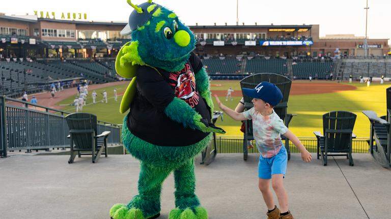 Photos: The State’s Chris Trainor becomes Mason, the Fireflies mascot