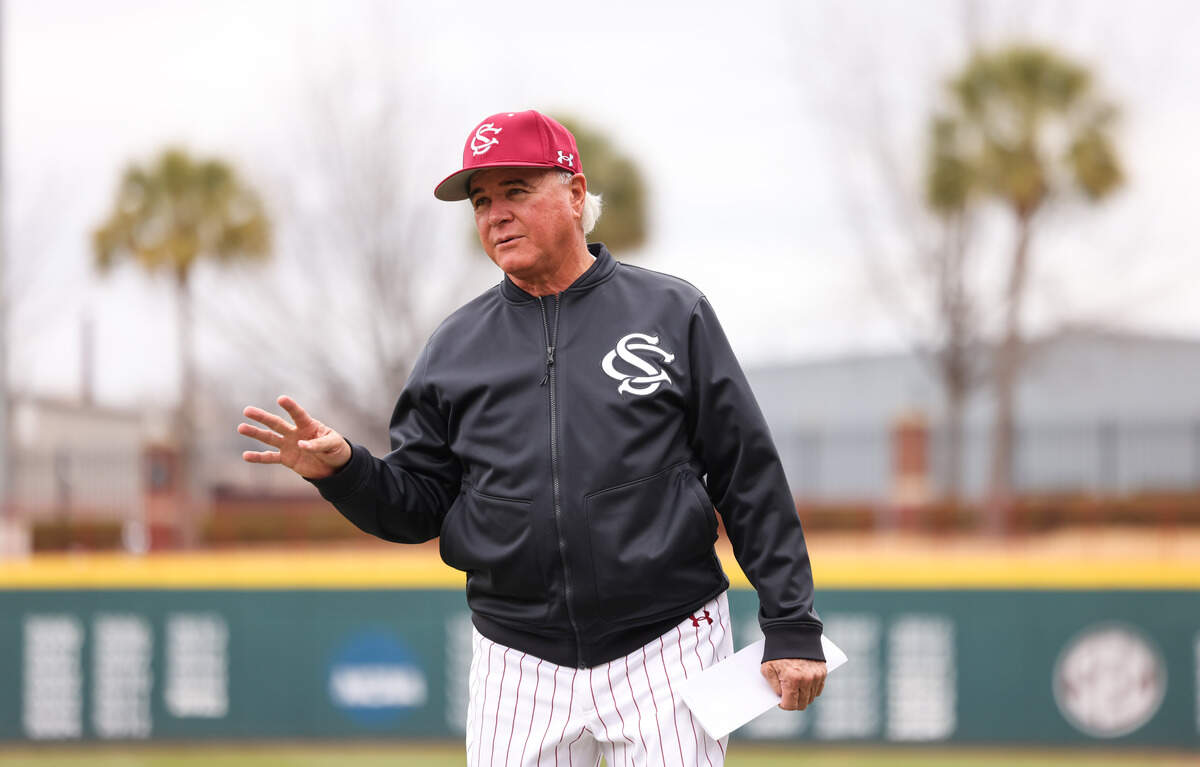 South Carolina head coach Paul Mainieri is seen during Media Day at Founders Park in Columbia on Thursday, Jan. 22, 2026.