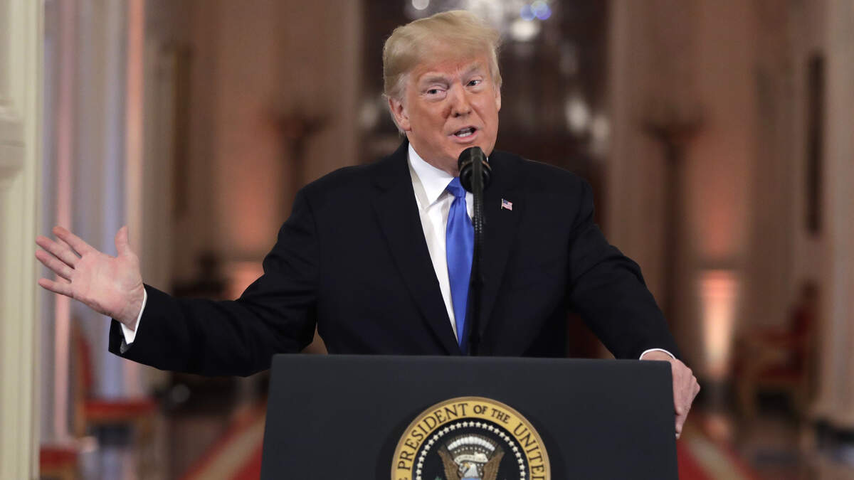 President Donald Trump speaks during a news conference in the East Room of the White House, Wednesday, Nov. 7, 2018, in Washington.