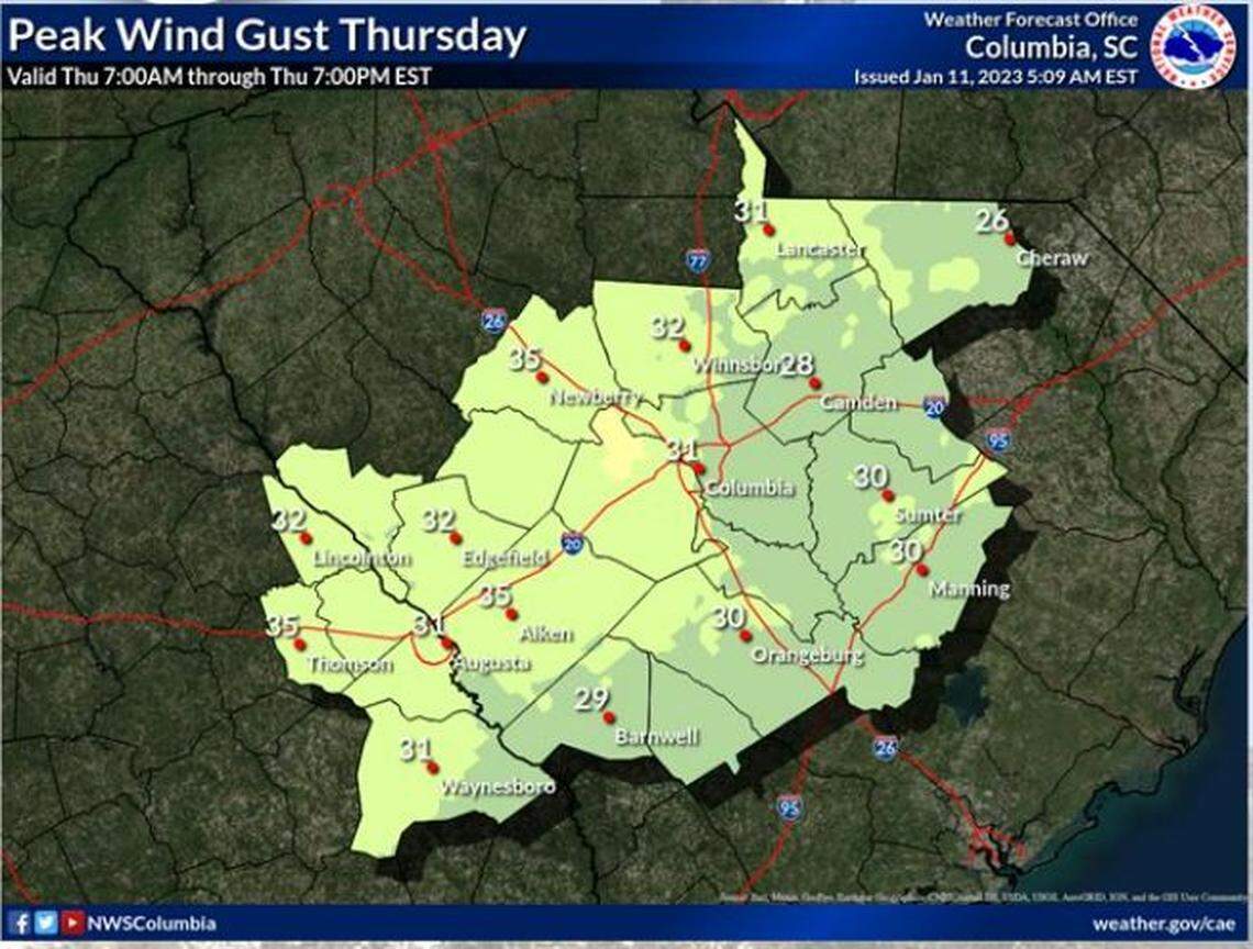 A look at the Midlands forecast on Thursday.