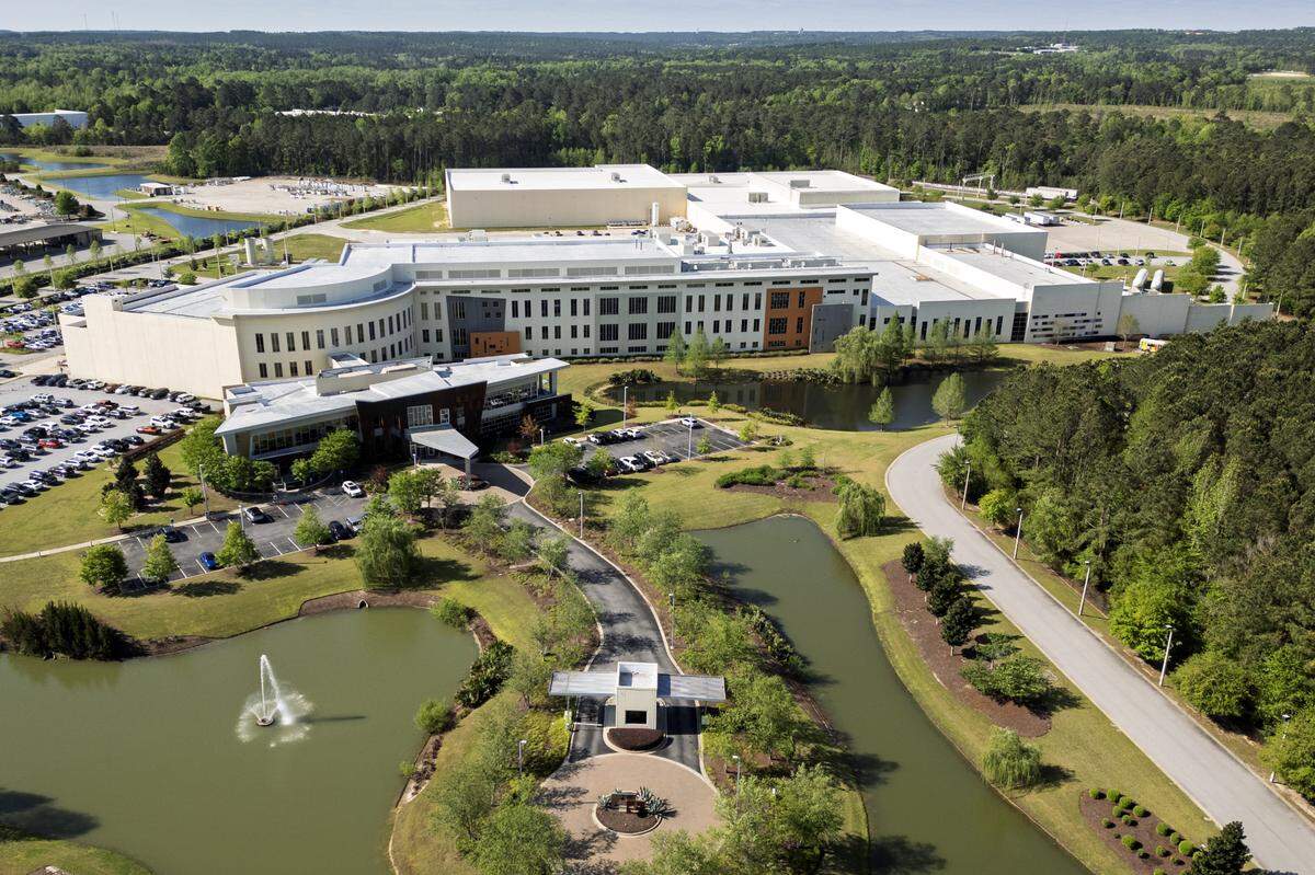 Nephron Pharmaceuticals Corporation in West Columbia, South Carolina, from the air on Wednesday, April 9, 2025.