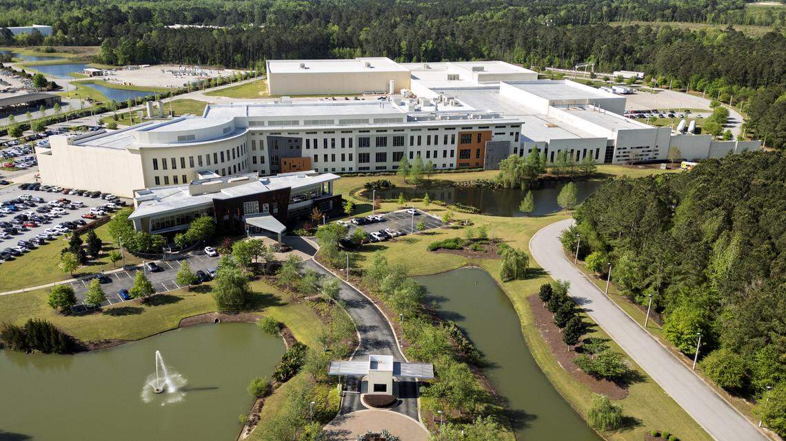 Nephron Pharmaceuticals Corporation in West Columbia, South Carolina, from the air on Wednesday, April 9, 2025.
