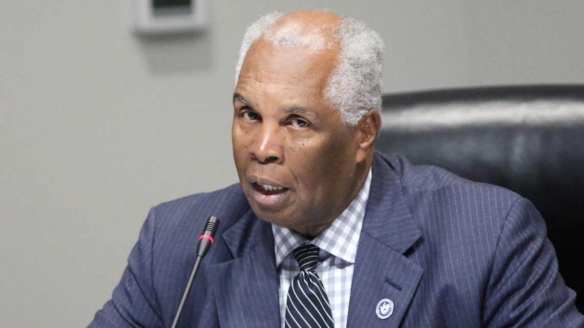 District 9 councilman Calvin, “Chip” Jackson at a meeting of the Richland County Council. 2/19/19