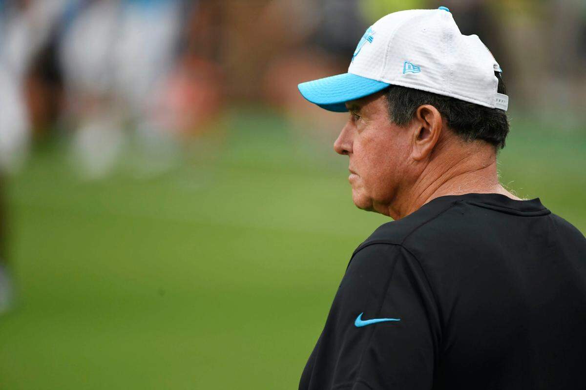 Dom Capers, the Panthers first-ever head coach and currently the senior defensive assistant, on the field at Memorial Stadium during the Panthers Fan Fest in Clemson, S.C., on Thursday, Aug. 1, 2024.