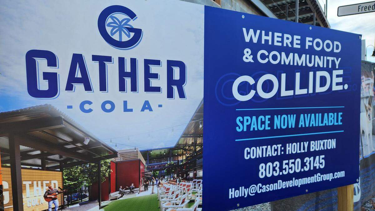 The Gather Cola food hall is under construction at the BullStreet District in Columbia, SC.