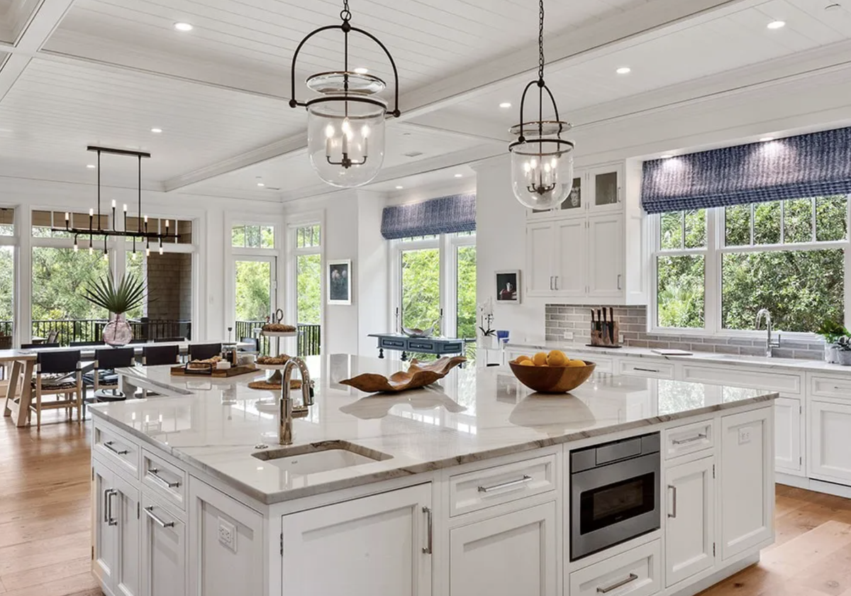 Listing agent says the kitchen is one of the largest on the island.
