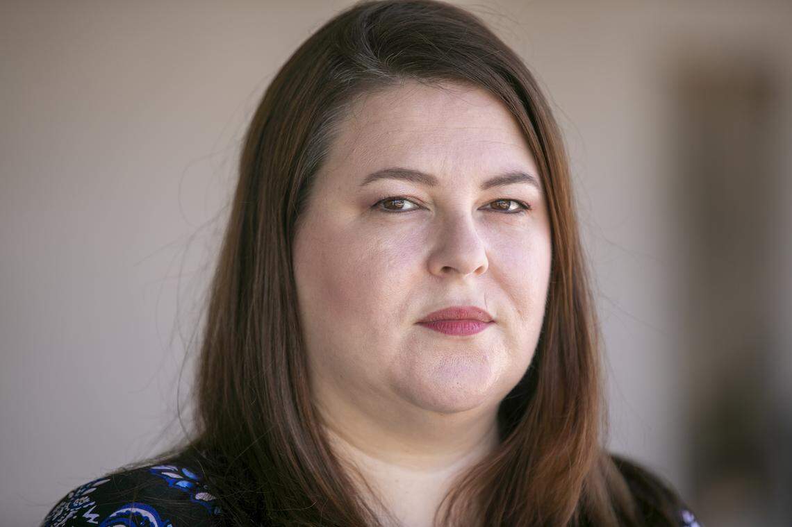 Katie Sacra says she has had more than one abortion in order to prevent a genetic disease from being passed to her unborn child, but doesn’t believe women should have to explain the circumstances of these decisions. Thursday, Aug. 29, 2019.