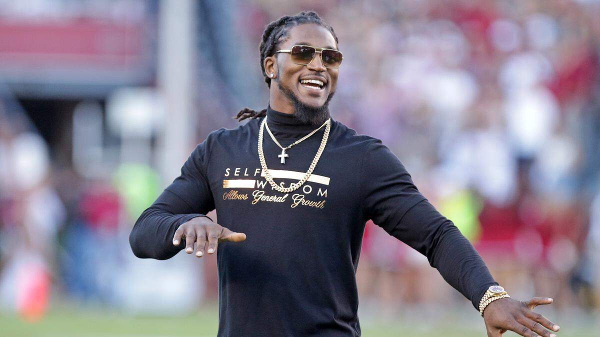 Former Gamecock DJ Swearinger is recognized on Saturday at Williams-Brice Stadium. 11/5/16