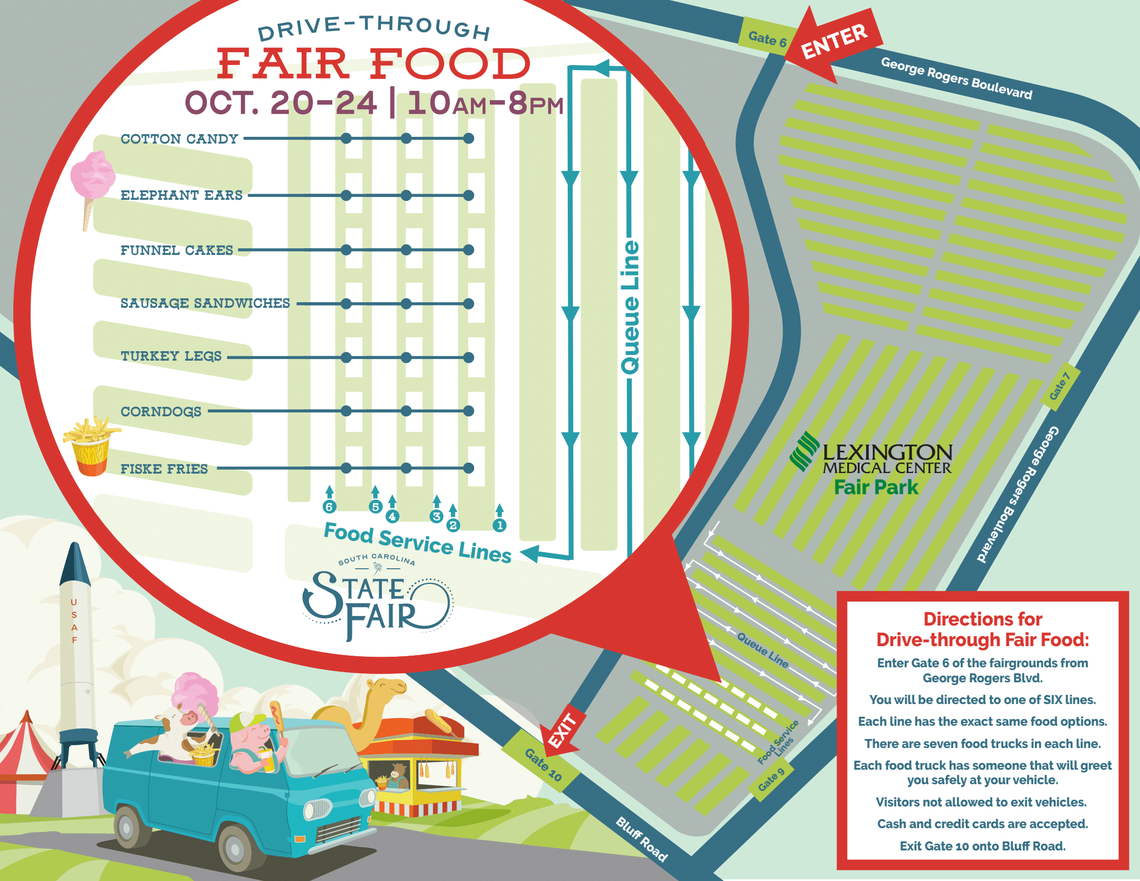 South Carolina State Fair food map