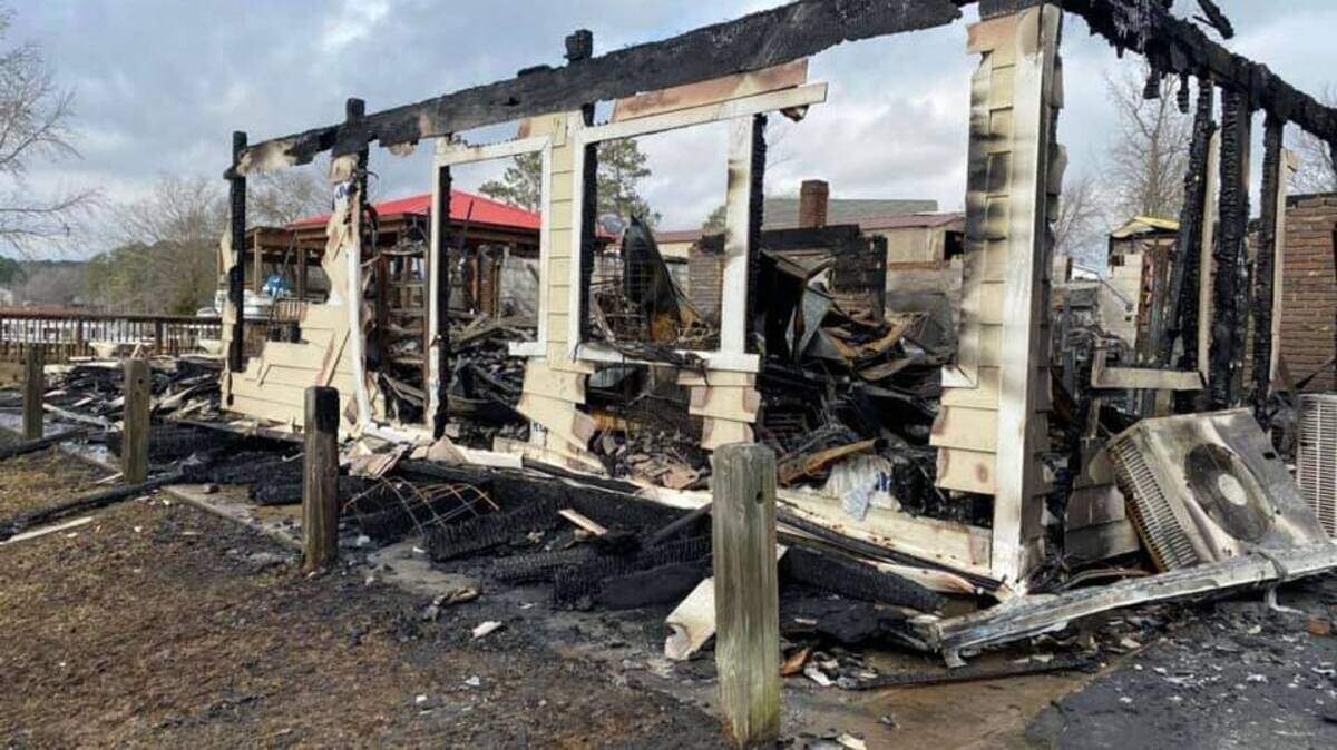 Photos show damage to the popular Lake Wateree restaurant after a fire broke out Tuesday morning.