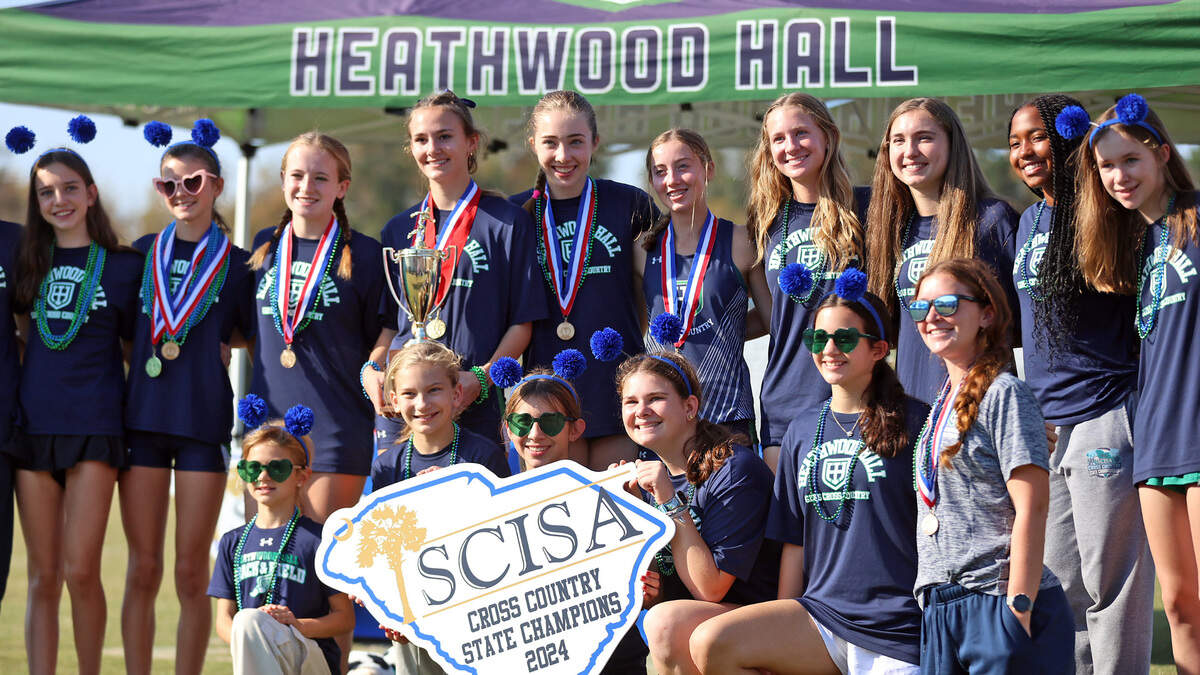Heathwood Hall won the 2024 SCISA Class 4A girls cross country championship held Saturday, Oct. 26 at Heathwood.