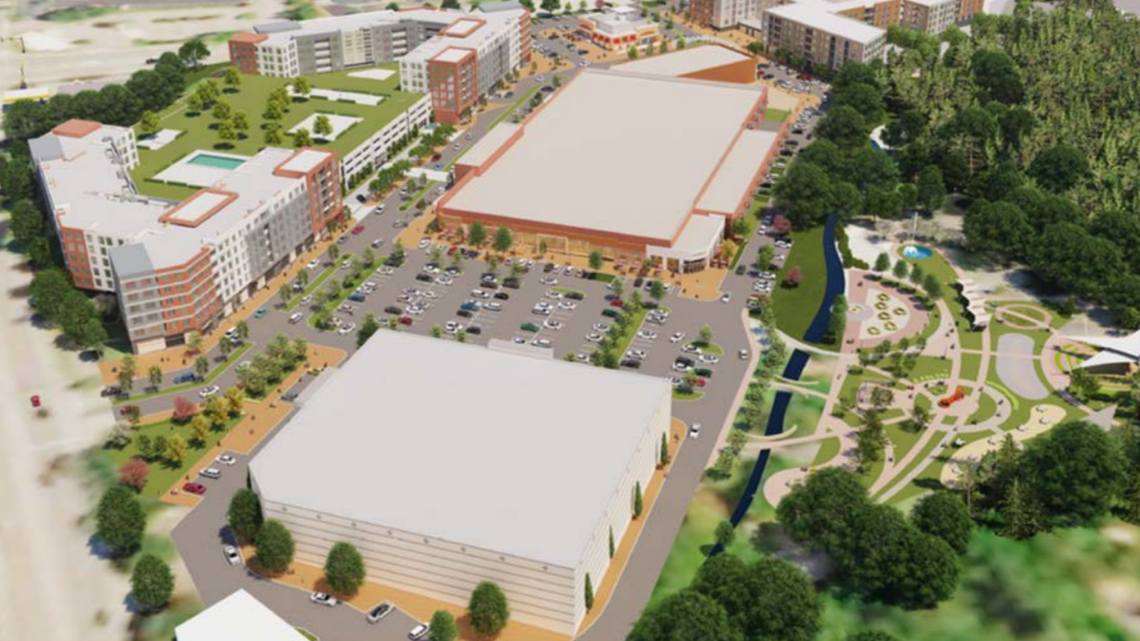 A rendering of what the Richland Mall property would look like after a coming $100 million redevelopment.