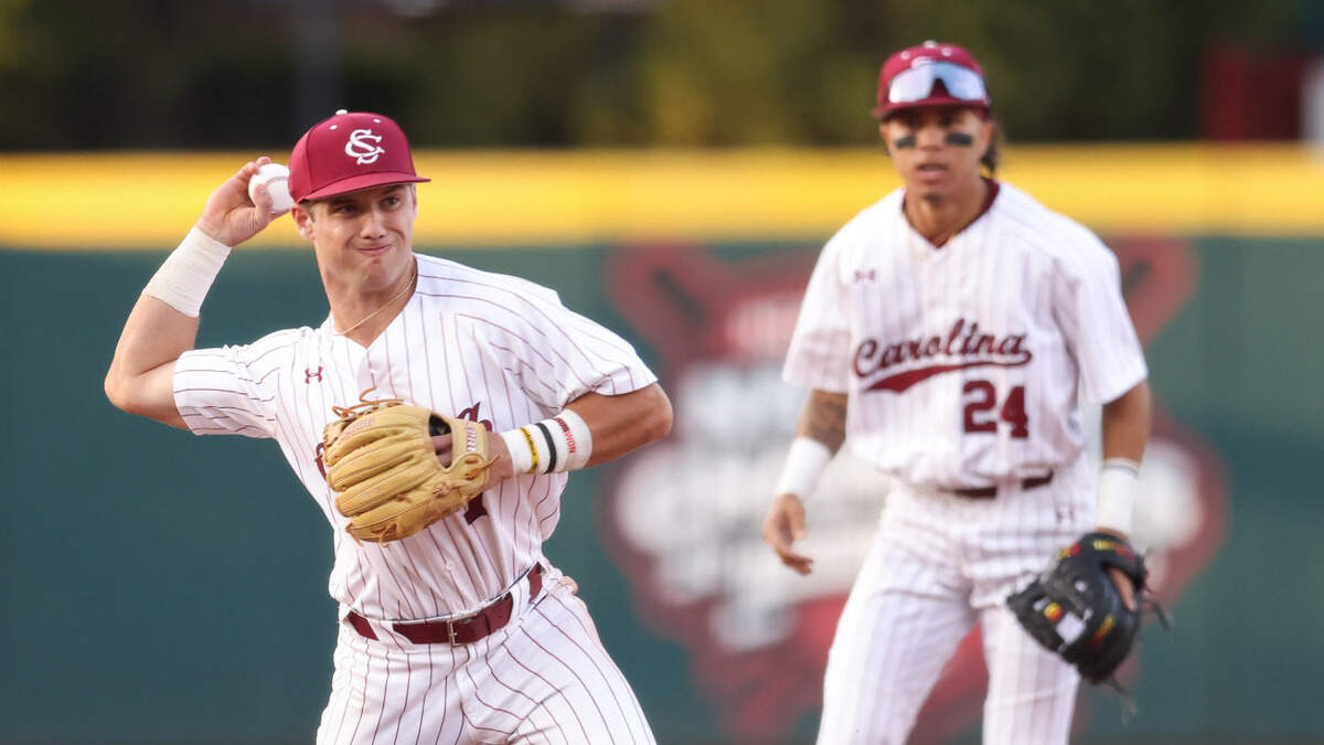 South Carolina infielder Henry Kaczmar (7)