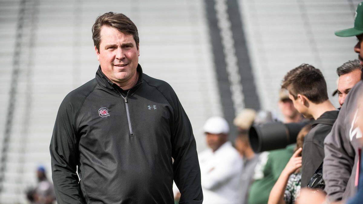 Will Muschamp at the Class 5A state championship game on Saturday, Dec. 1, 2017, at Williams Brice Stadium in Columbia, S.C. Dutch Fork defeated Dorman 28-27 to capture back-to-back state titles.