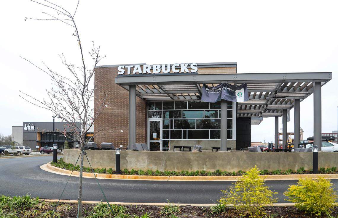 Development at the former 181-acre State Hospital site on Columbia’s Bull Street began in 2015 with the construction of a baseball stadium and the First Base Building. The full development is expected to take more than 20 years and will include a mix of businesses, residential complexes and recreation space. A Starbucks opened in spring of 2021.