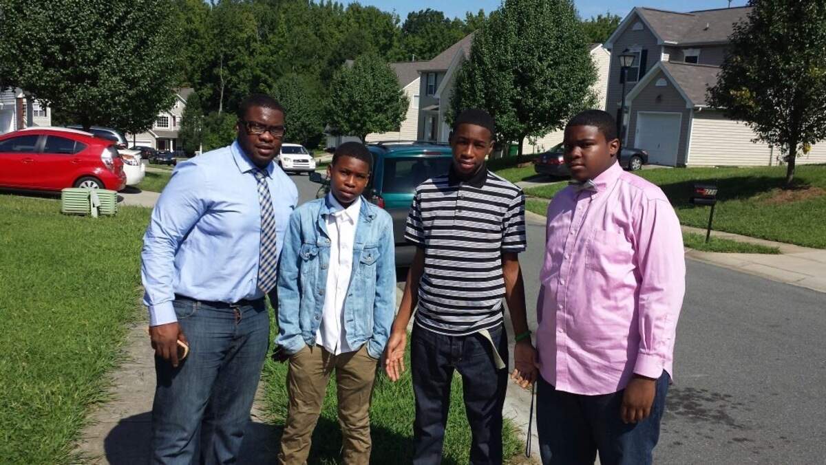 Israel Mukuamu and his three brothers. From left to right, Sergio, Emmanuel, Israel, Joseph