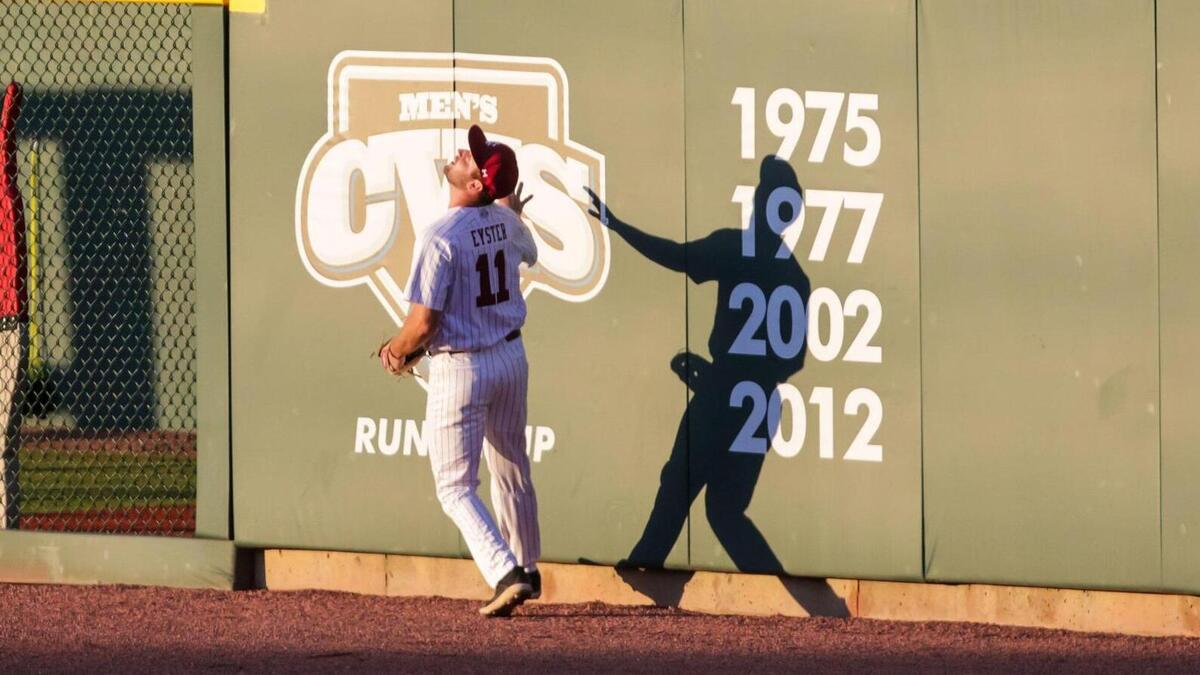South Carolina Gamecocks outfielder Andrew Eyster (11) watches an Arkansas Razorbacks home run leave the field during the second inning.