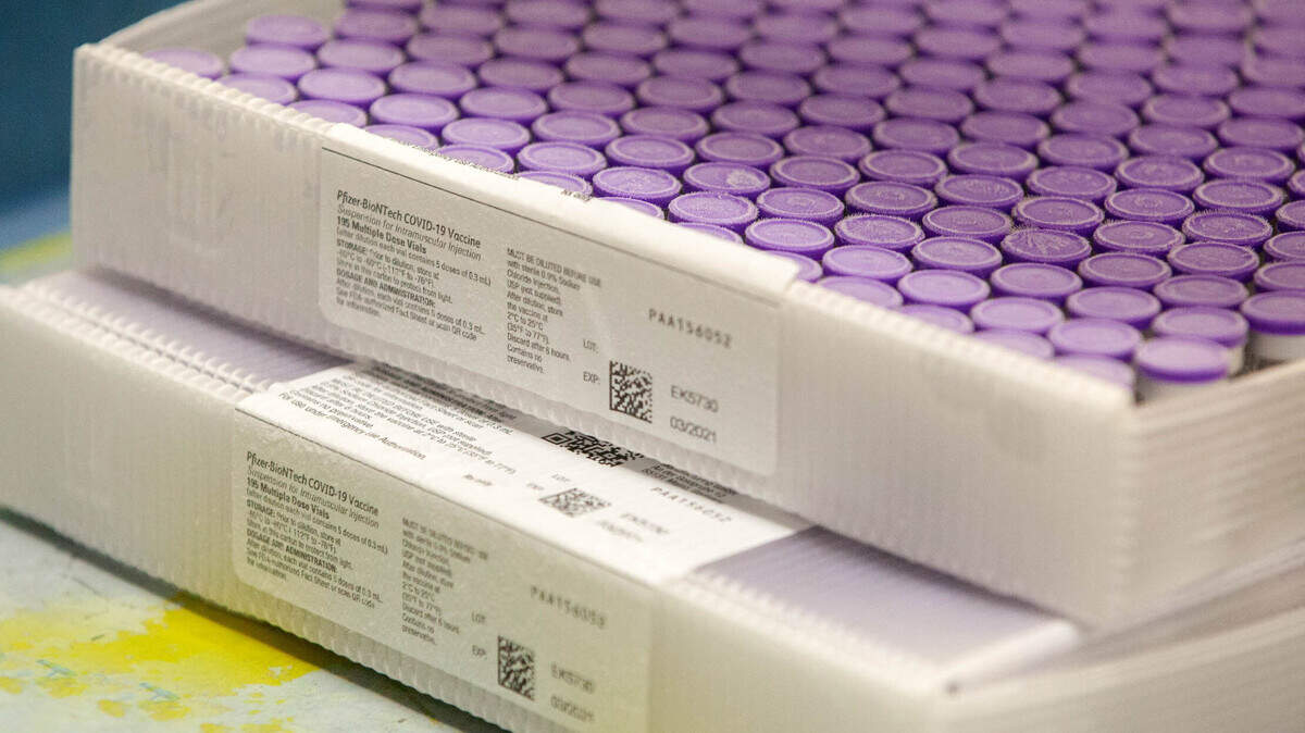 Pfizer/BioNTech Covid-19 vaccine arrival at MUSC. Some vials were removed from the freezer and moved to refrigerator for distribution in the first few days.