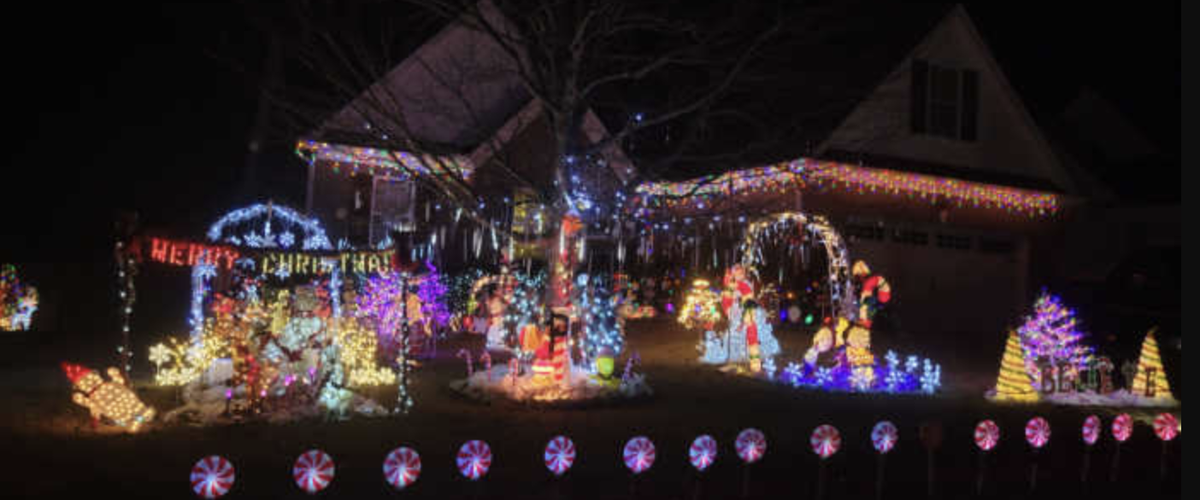 Fox Farm Way, Greer, has lots of sparkly lights.