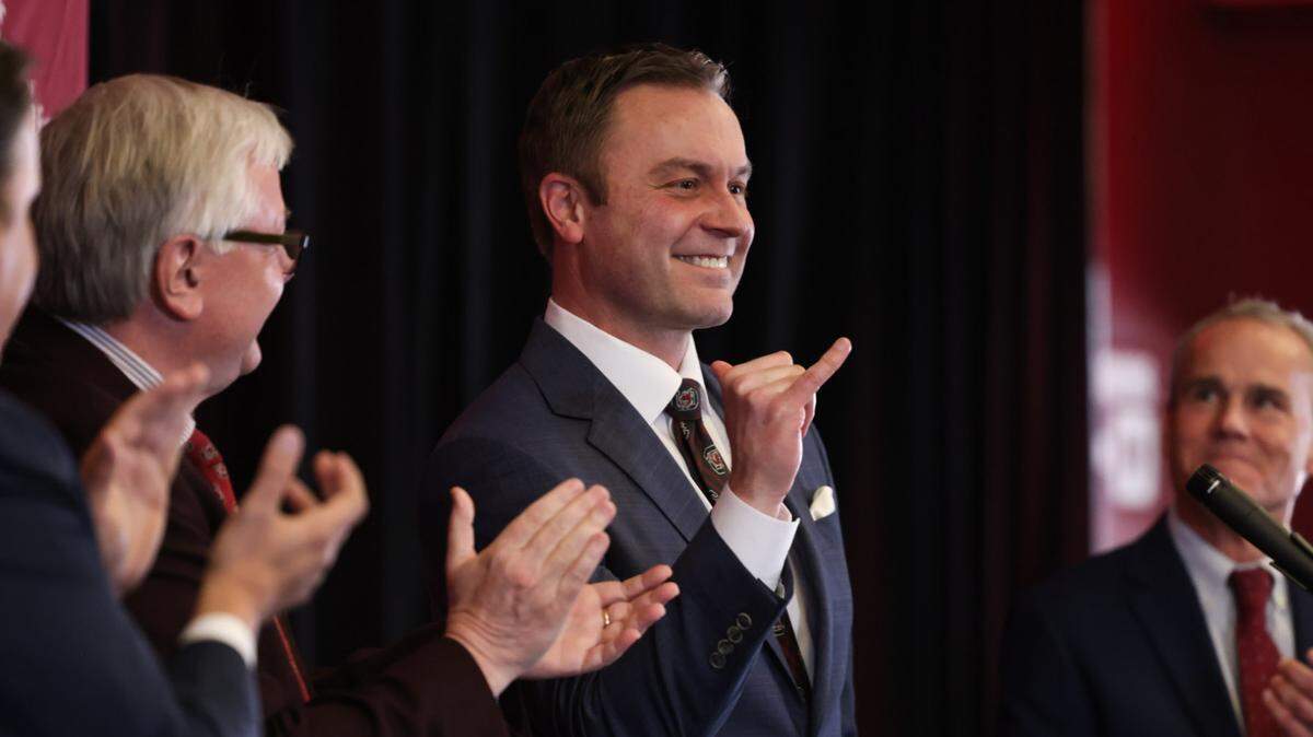 Jeremiah Donati is announced as the new South Carolina athletic director on Thursday, December 5, 2024.