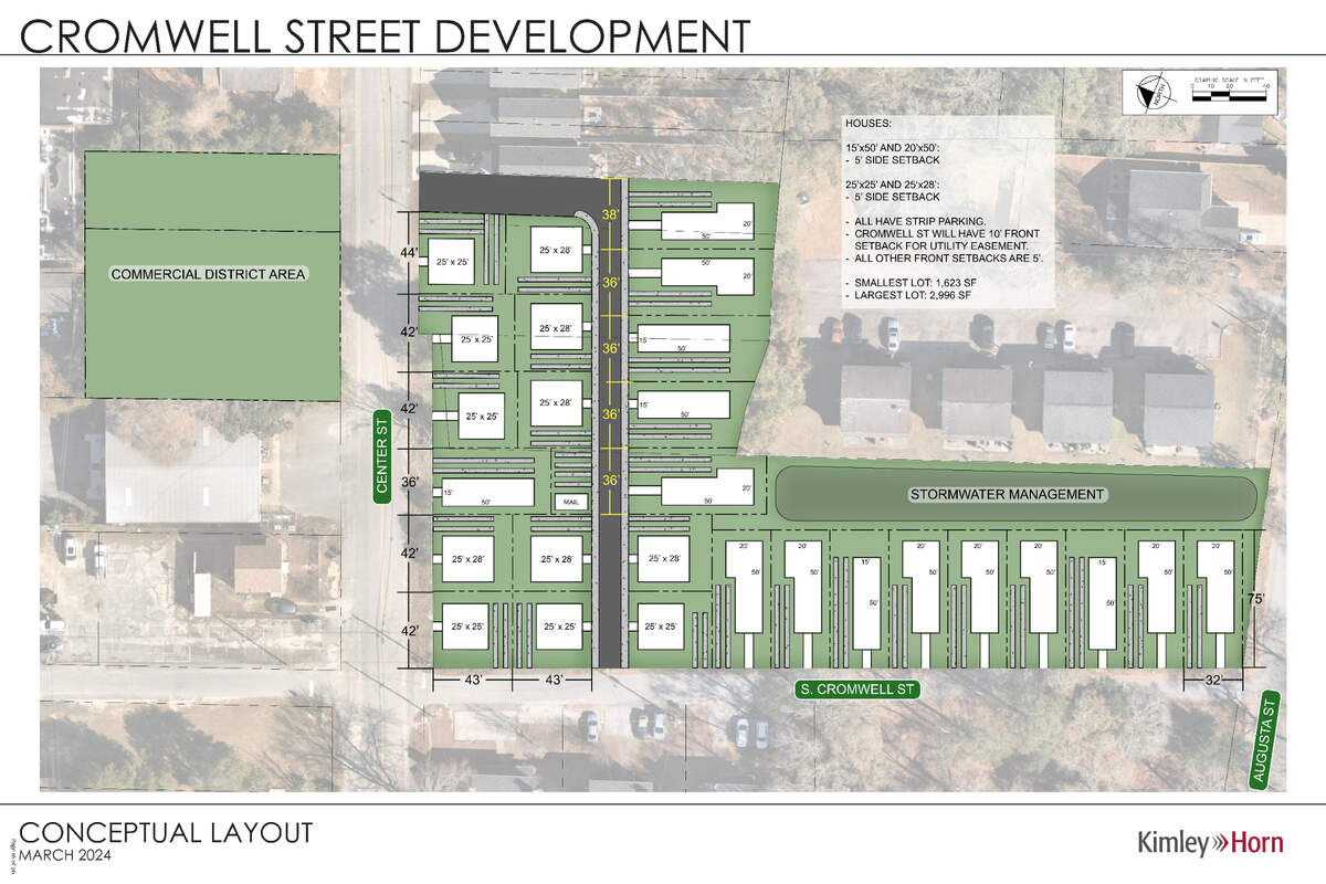 Plans for a proposed development at the corner of Center and Cromwell Streets in West Columbia