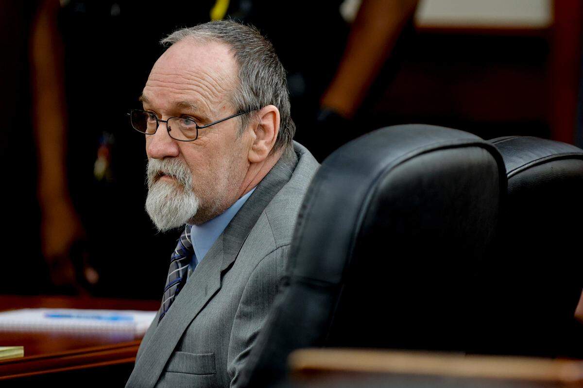 Thomas McDowell sits in court before his trial at the Lexington County Courthouse on Tuesday, Feb. 6, 2024.