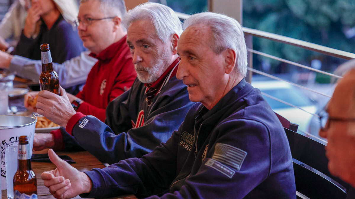 Rickie Smith, right, and his twin, Robbie Smith, have been regulars as the South Carolina football head coach call-in radio shows for 23 years.