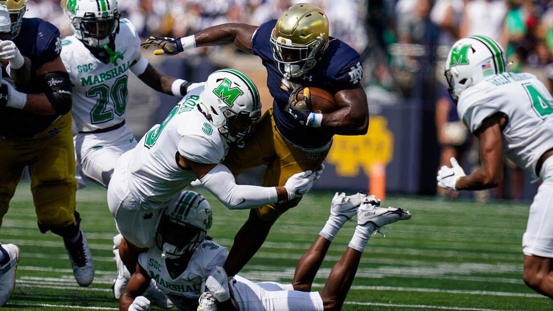 SC product Steven Gilmore has pick-six in Marshall’s upset win over No. 8 Notre Dame