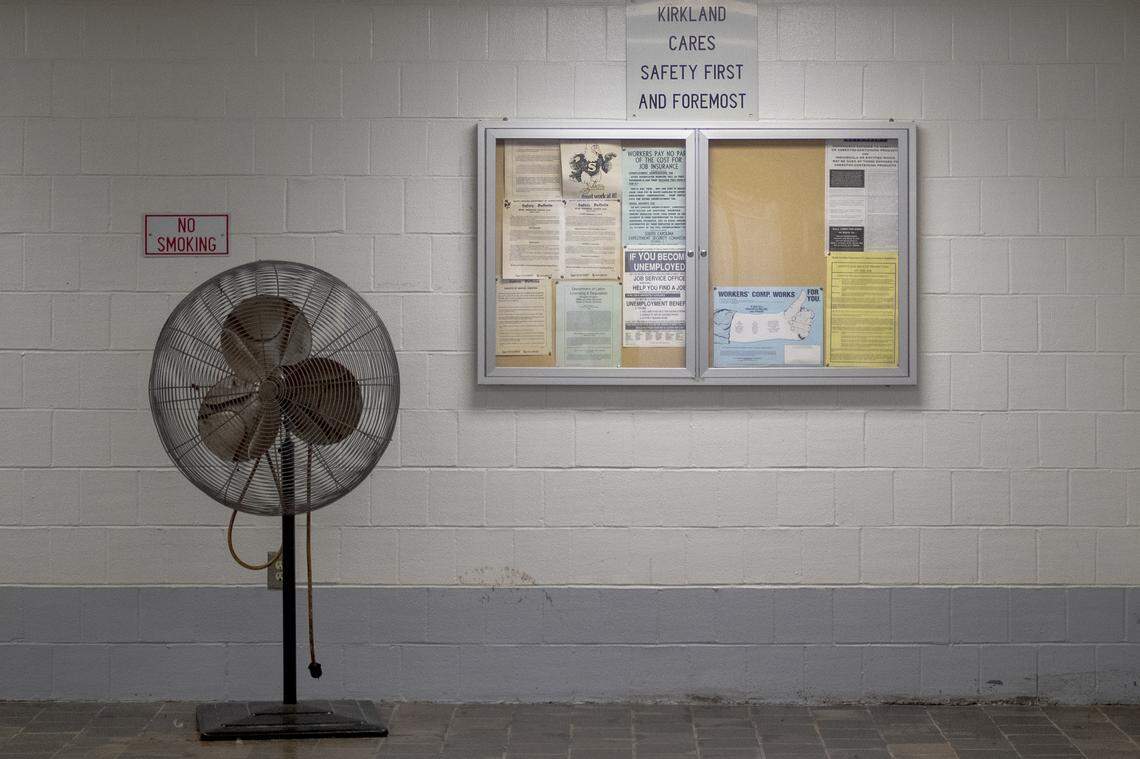A bulletin board is set up for correctional staff at Kirkland Correctional Institution Thursday March 14, 2019, in Columbia, SC.