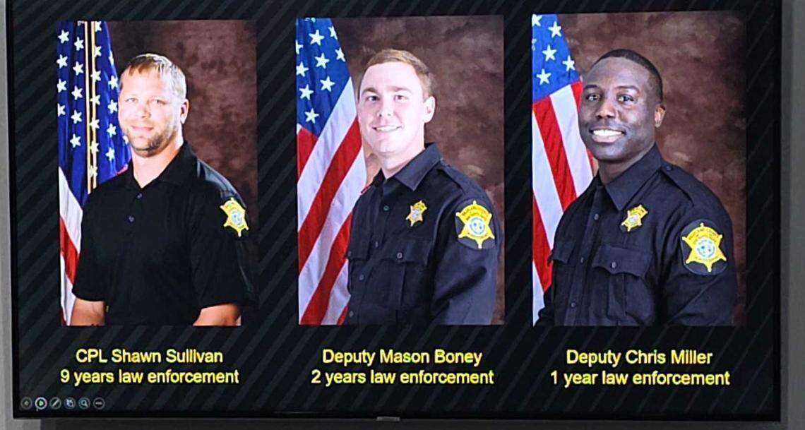 Three Richland County Sheriff deputies were involved in a shooting, Tuesday, Aug. 26, 2025. Cpl. Shawn Sullivan shot and killed a male subject after being threatened with a gun, Sheriff Leon Lott said.