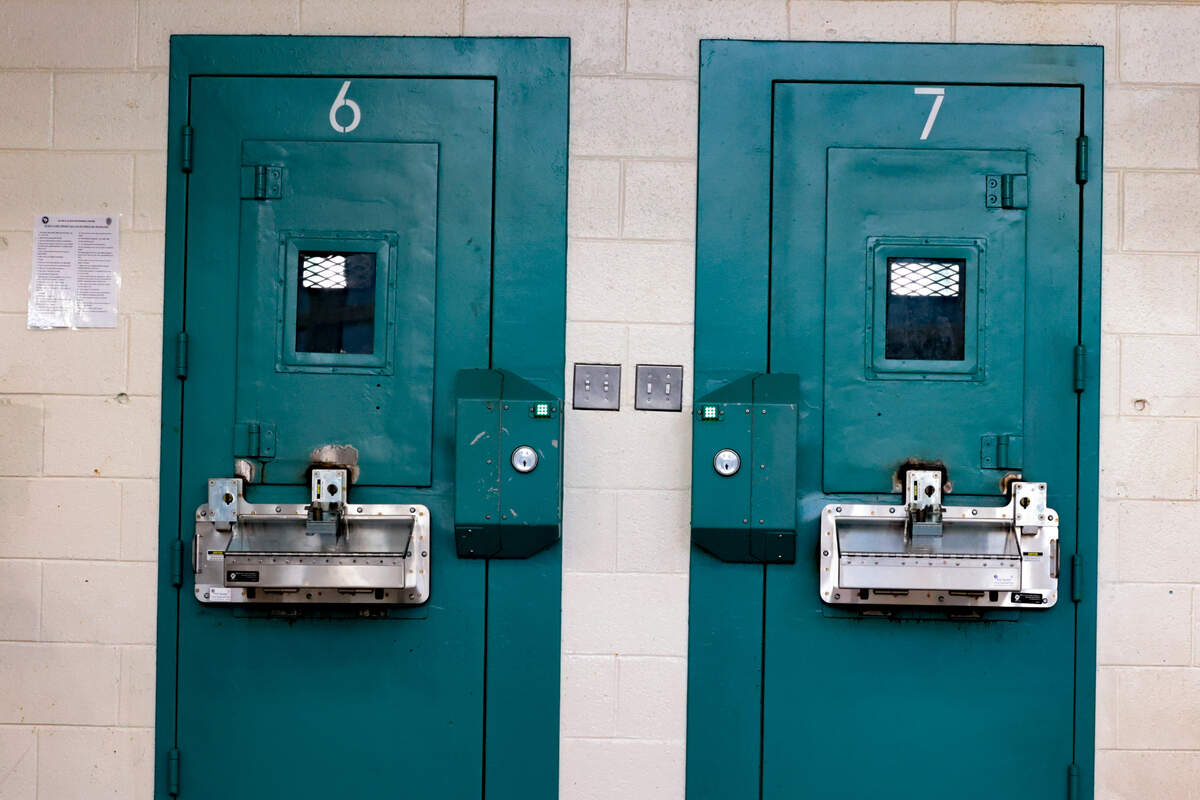In the most secure cells at Alvin S. Glenn Detention Center, a Millennium flap on the door adds an extra layer of security, preventing detainees from reaching out and having contact with staff when meals are passed through.
