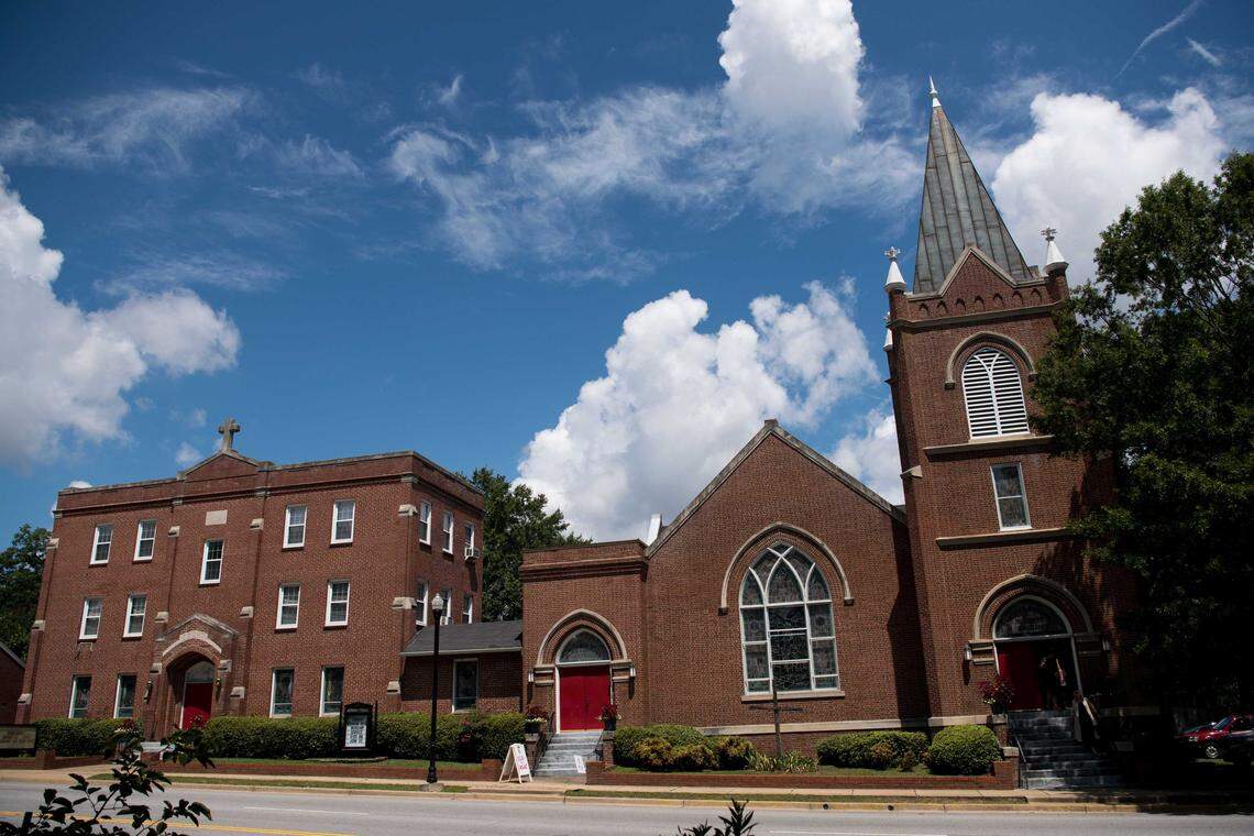 Whaley Street United Methodist Church on August 5, 2018, in Columbia, S.C. Attendance at the church is a fraction of the size it once was when the Olympia and Granby mills operated and mill families packed the house of worship.