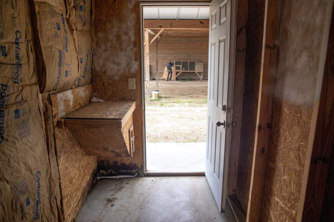 A view from inside of the feed shed at the Murdaugh Moselle property on Wednesday, March 1, 2023 in Islandton. Andrew J. Whitaker/The Post and Courier/Pool