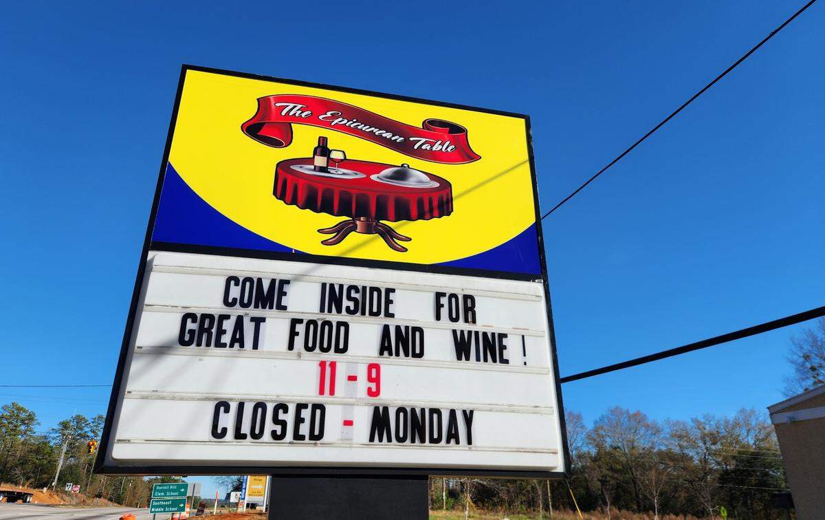 The Epicurean Table restaurant is now open at 9661 Horrell Hill Road in Hopkins, SC.