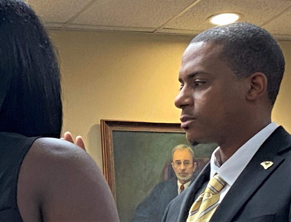 Judge James Rickenbacker is sworn in as an Orangeburg County magistrate judge in 2022.