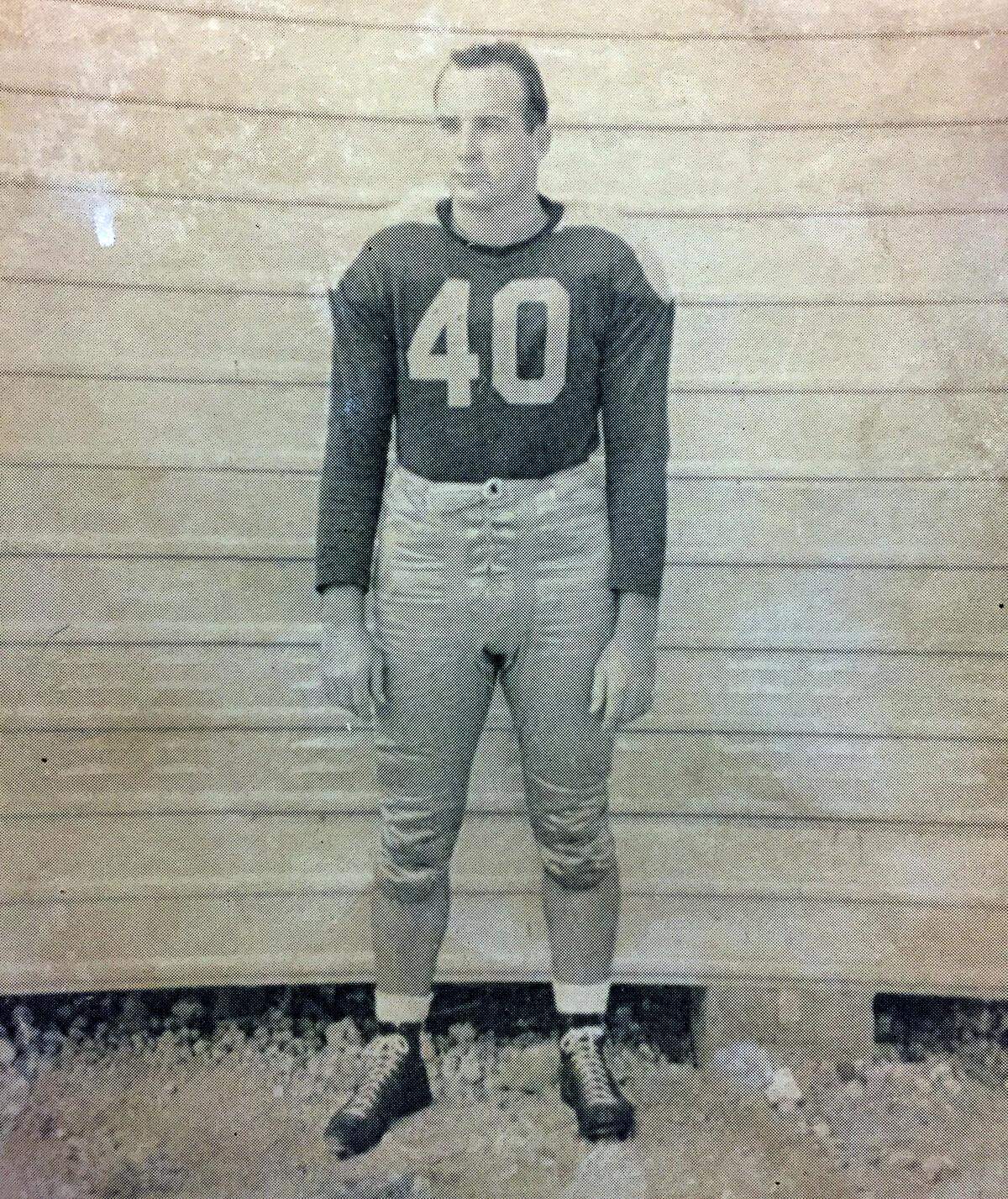 Lou Sossamon with the U.S. Navy team at Pearl Harbor in 1945