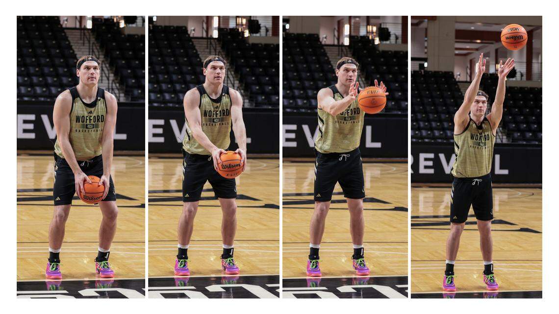 This Wofford basketball player needed major help with free throws. An NBA legend showed up