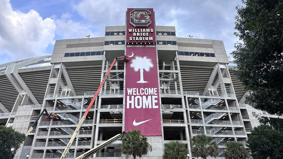 New ‘Welcome Home’ banner raised at Williams-Brice Stadium. Take a look